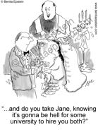 funny college cartoons university higher hiring faculty hire couple research professor teacher teach teaching academics academia conflict of interest assistant professor education cartoon 1319